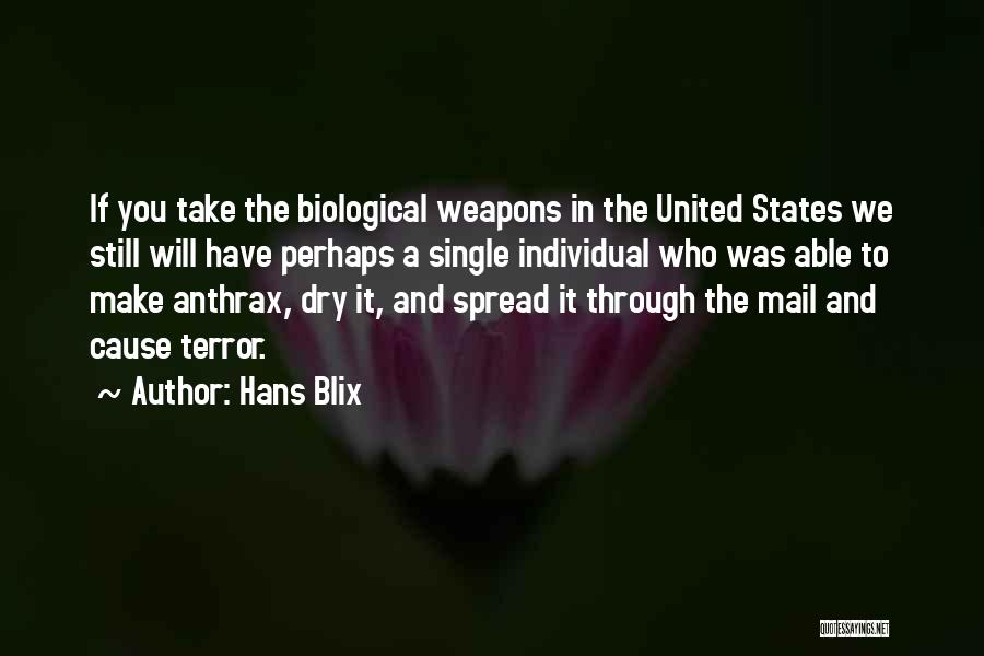 Anthrax Quotes By Hans Blix