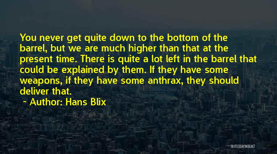 Anthrax Quotes By Hans Blix