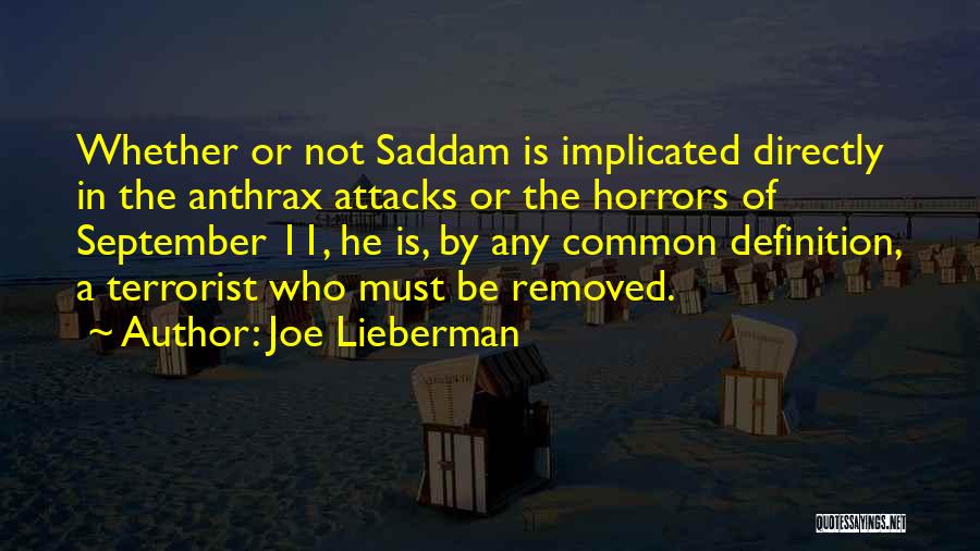 Anthrax Quotes By Joe Lieberman