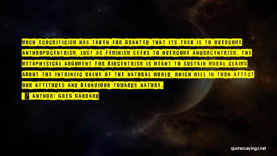 Anthropocentrism Quotes By Greg Garrard