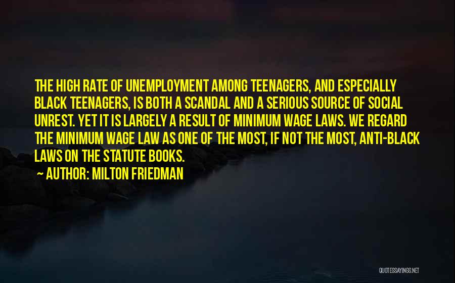 Anti Black Quotes By Milton Friedman