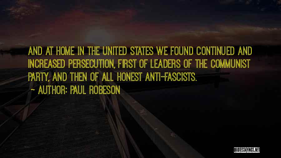 Anti Communist Quotes By Paul Robeson