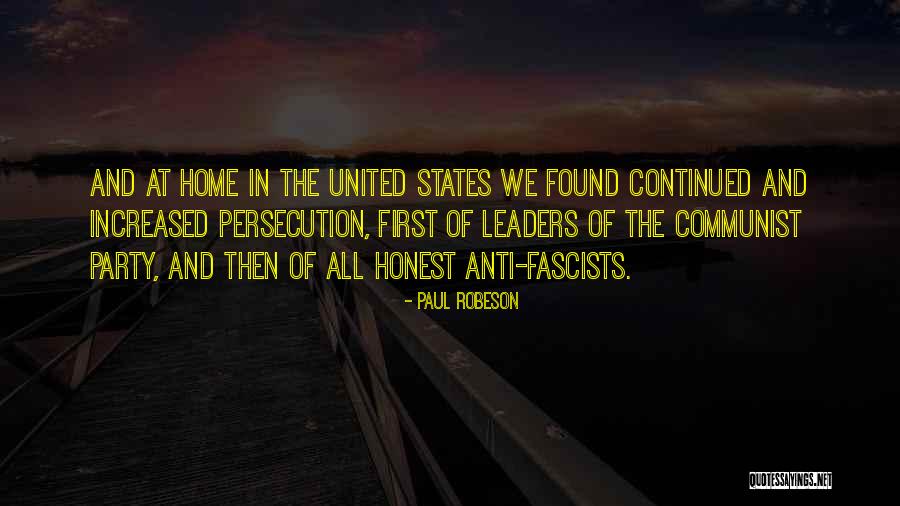 Anti Communist Quotes By Paul Robeson