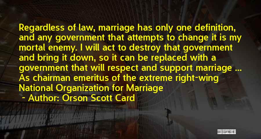 Anti Gay Marriage Quotes By Orson Scott Card