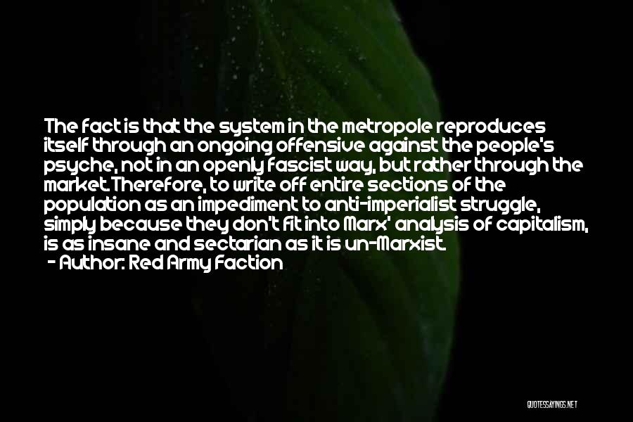 Anti Sectarian Quotes By Red Army Faction
