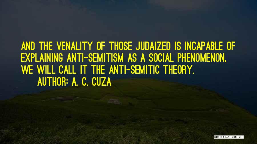 Anti Semitic Quotes By A. C. Cuza