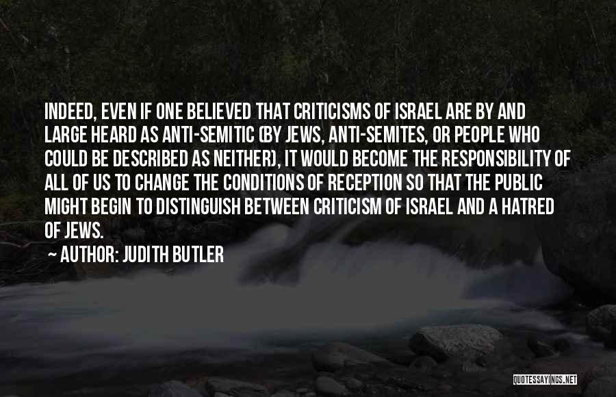Anti Semitic Quotes By Judith Butler