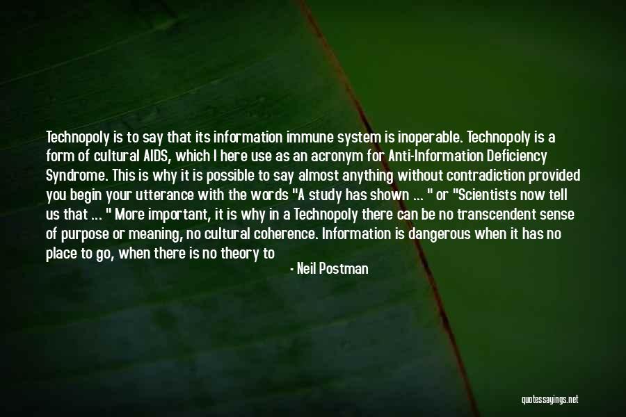 Anti System Quotes By Neil Postman