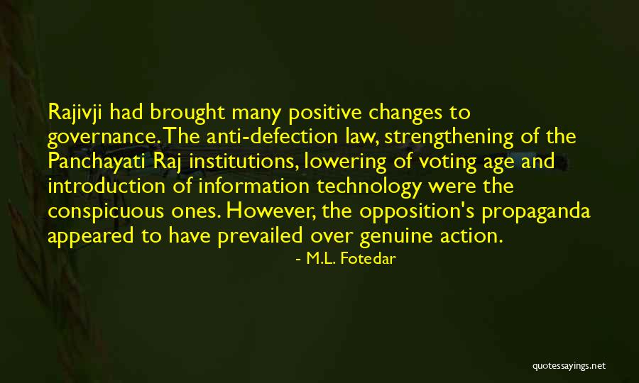 Anti Technology Quotes By M.L. Fotedar