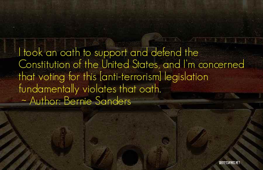 Anti Terrorism Quotes By Bernie Sanders