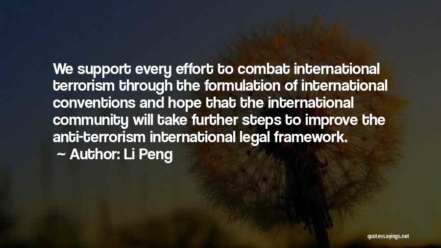 Anti Terrorism Quotes By Li Peng