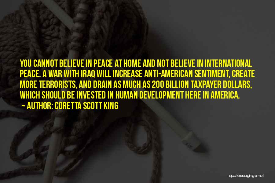 Anti War In Iraq Quotes By Coretta Scott King