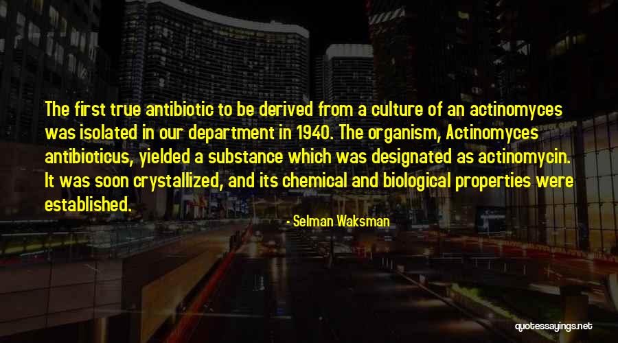 Antibioticus Quotes By Selman Waksman Antibioticus Quotes By Selman Waksman