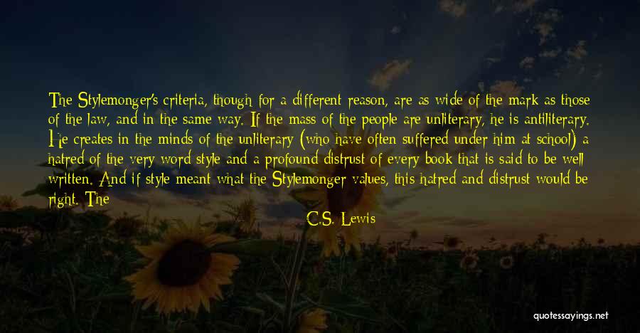 Antiliterary Quotes By C.S. Lewis Antiliterary Quotes By C.S. Lewis