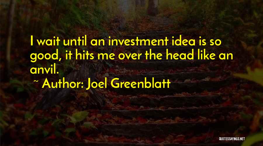 Anvils Quotes By Joel Greenblatt