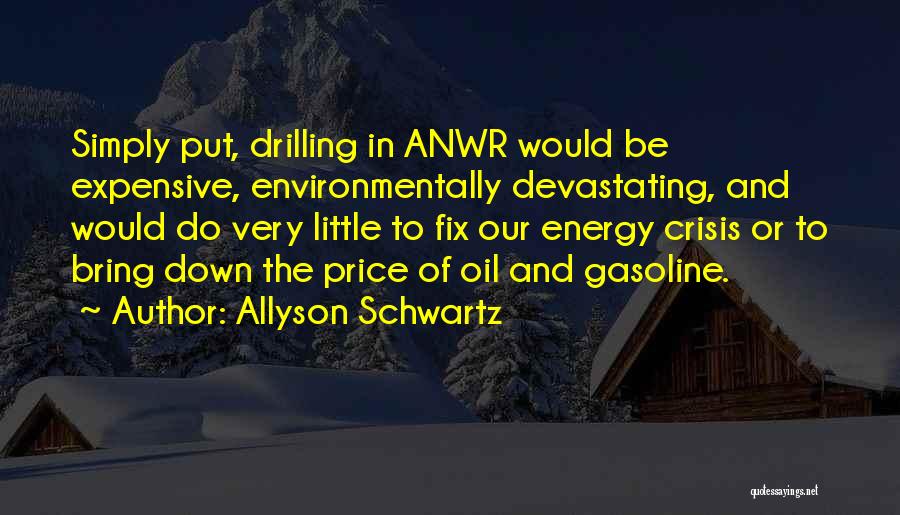 Anwr Drilling Quotes By Allyson Schwartz