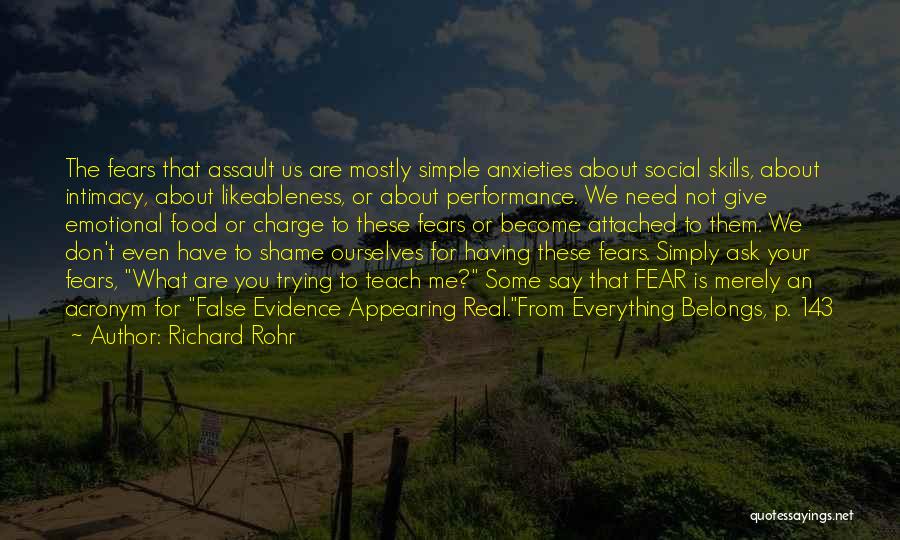 Anxieties Quotes By Richard Rohr