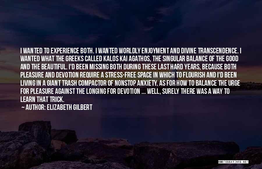 Anxiety And Stress Quotes By Elizabeth Gilbert