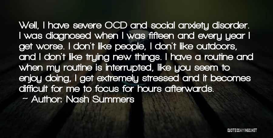 Anxiety Ocd Quotes By Nash Summers
