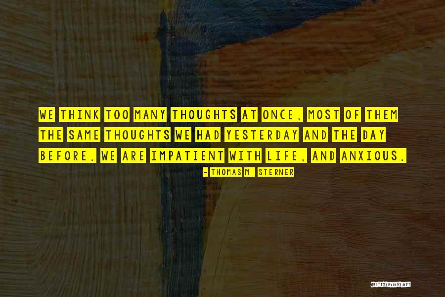 Anxious Thoughts Quotes By Thomas M. Sterner Anxious Thoughts Quotes By Thomas M. Sterner