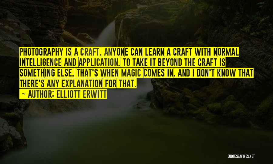 Anyone Can Learn Quotes By Elliott Erwitt