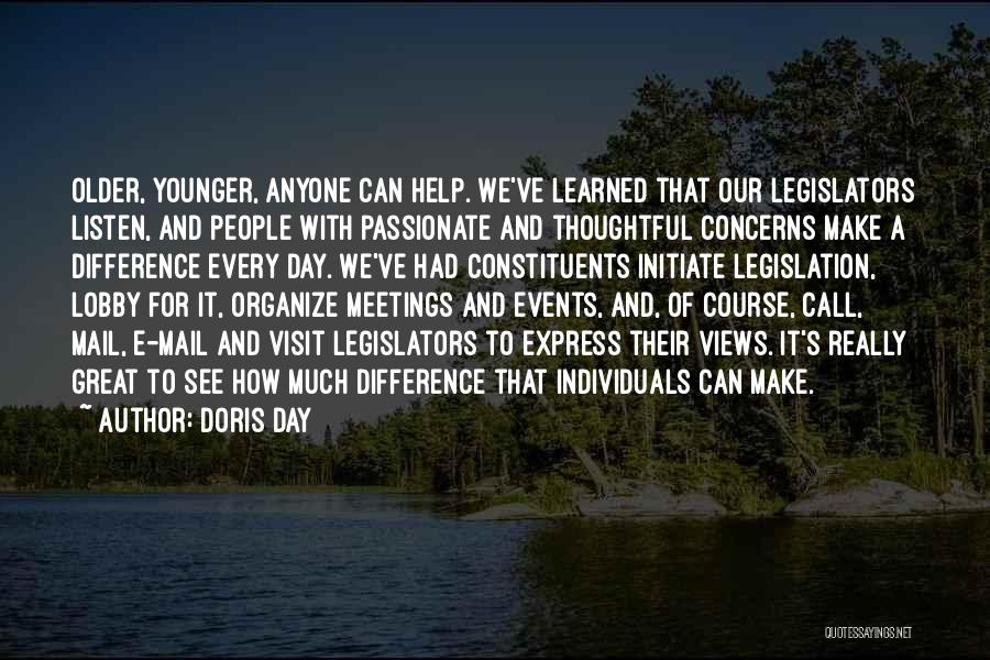 Anyone Can Make A Difference Quotes By Doris Day
