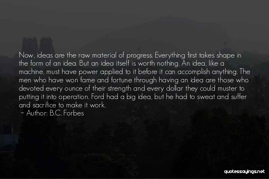 Anything Worth Having Quotes By B.C. Forbes