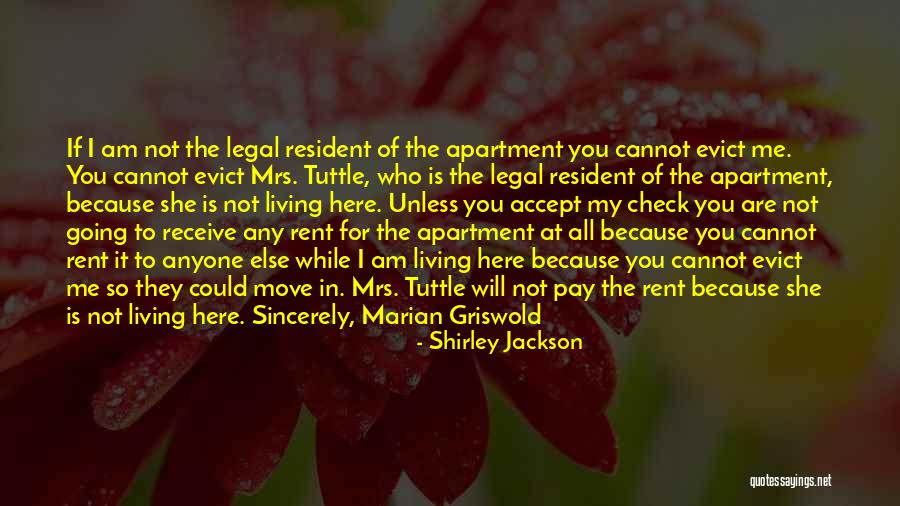 Apartment For Rent Quotes By Shirley Jackson