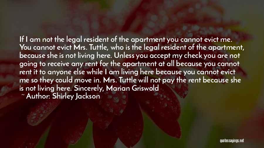 Apartment Living Quotes By Shirley Jackson