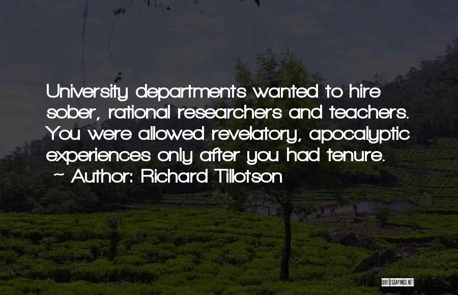 Apocalyptic Quotes By Richard Tillotson