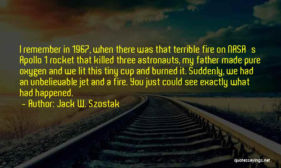 Apollo 1 Quotes By Jack W. Szostak