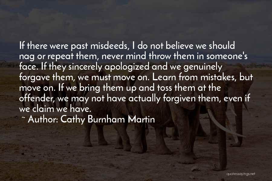 Apologies And Mistakes Quotes By Cathy Burnham Martin