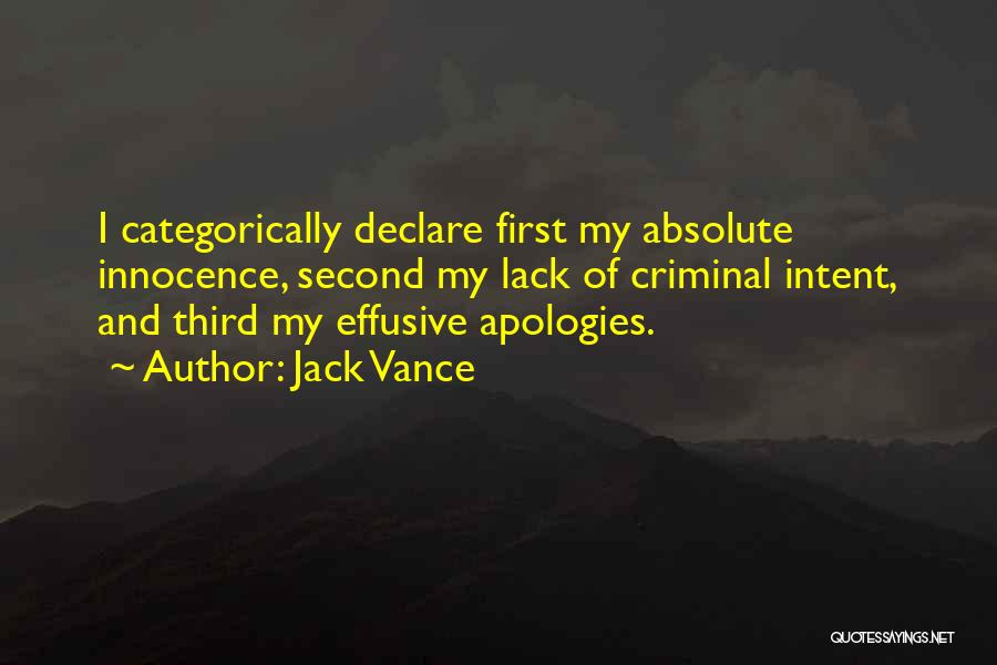 Apologies Quotes By Jack Vance