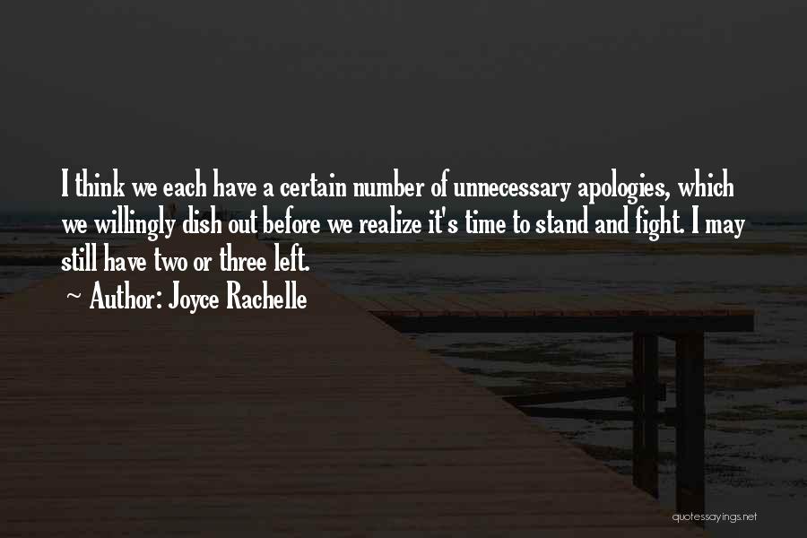 Apologies Quotes By Joyce Rachelle