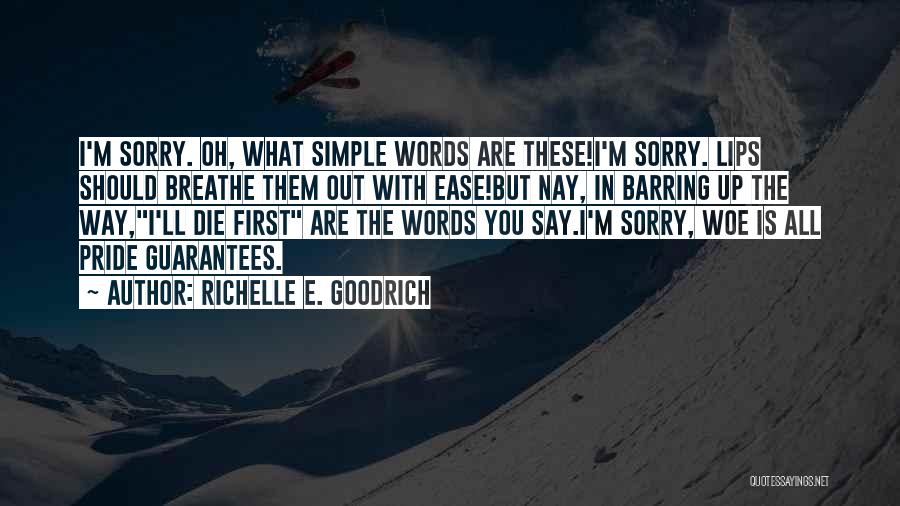 Apologies Quotes By Richelle E. Goodrich