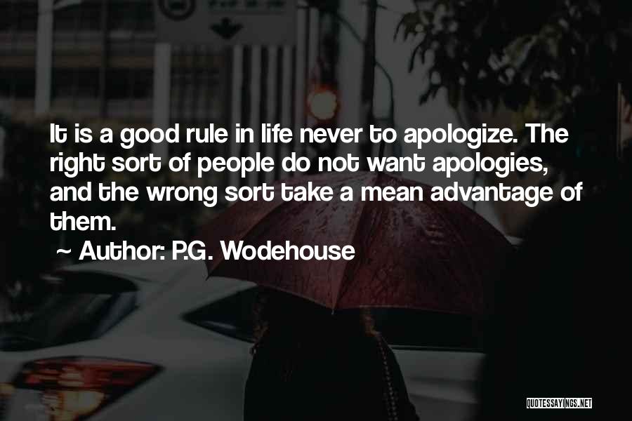 Apologize When You Are Wrong Quotes By P.G. Wodehouse