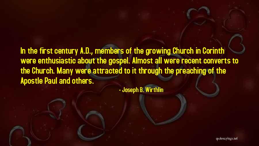 Apostle Paul Quotes By Joseph B. Wirthlin