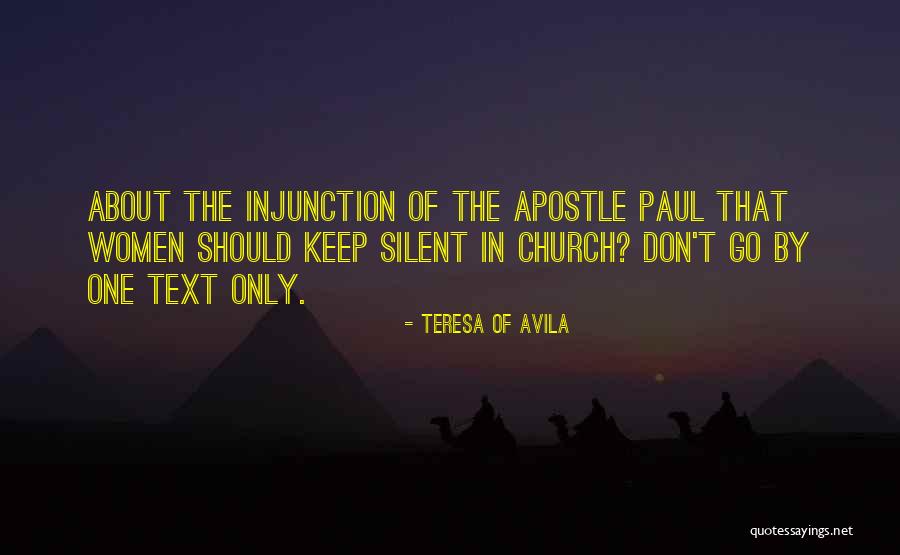 Apostle Paul Quotes By Teresa Of Avila