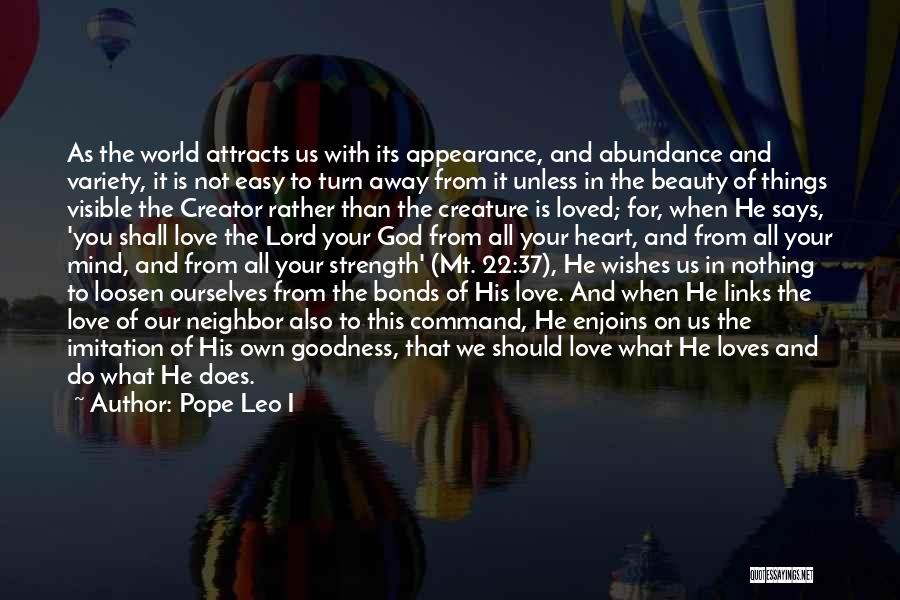 Appearance And Love Quotes By Pope Leo I