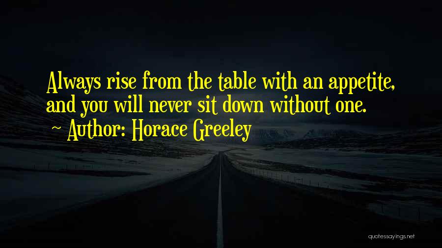 Appetite Quotes By Horace Greeley