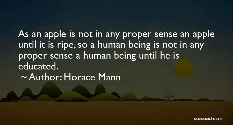 Apple And Education Quotes By Horace Mann