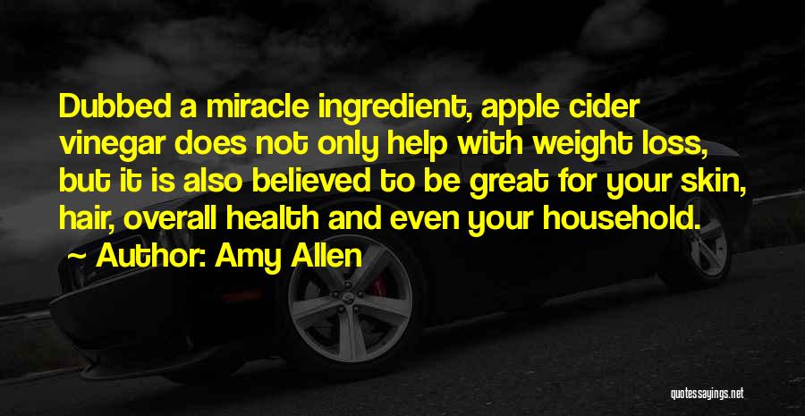 Apple And Health Quotes By Amy Allen