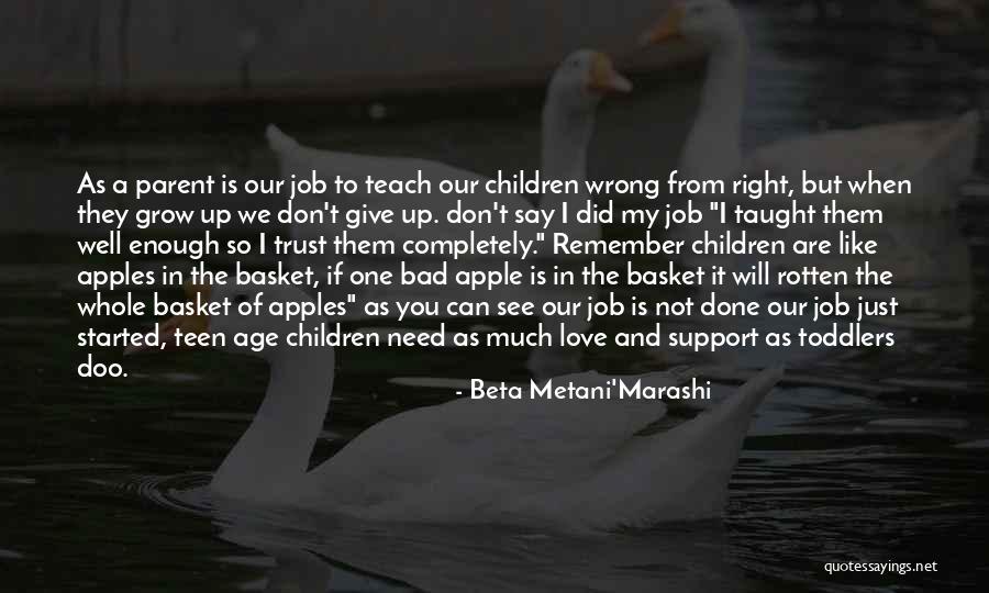 Apples And Love Quotes By Beta Metani'Marashi