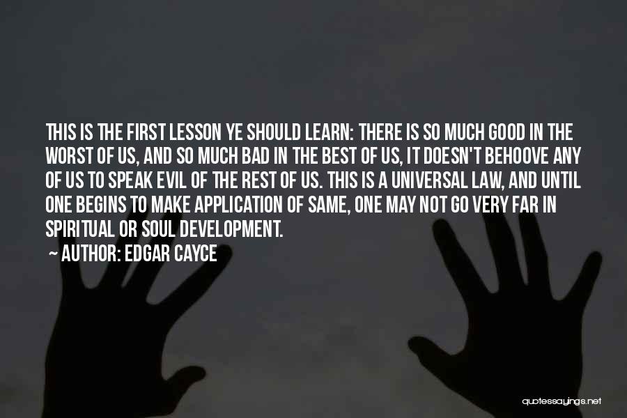 Application Development Quotes By Edgar Cayce
