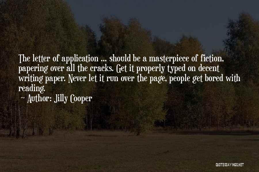 Application Letter Quotes By Jilly Cooper