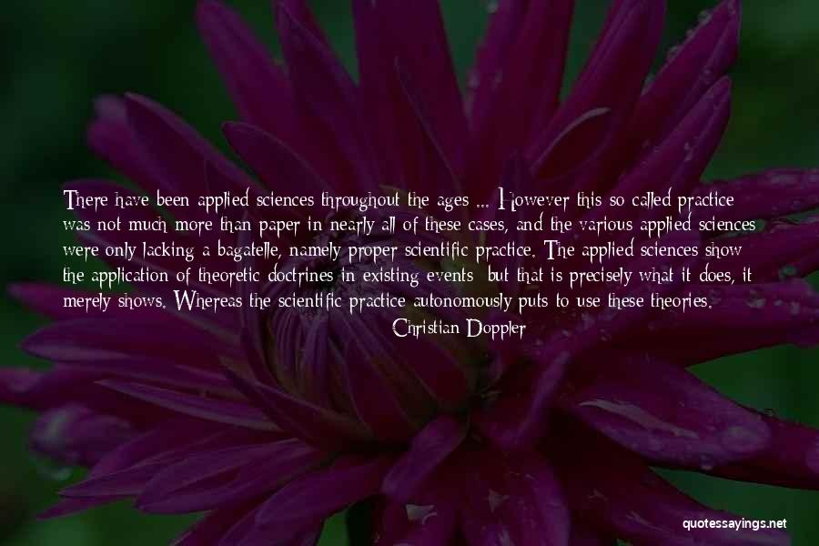 Applied Science Quotes By Christian Doppler