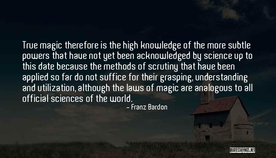 Applied Science Quotes By Franz Bardon