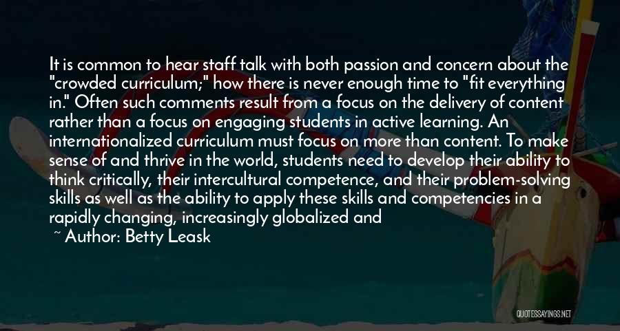 Apply Learning Quotes By Betty Leask