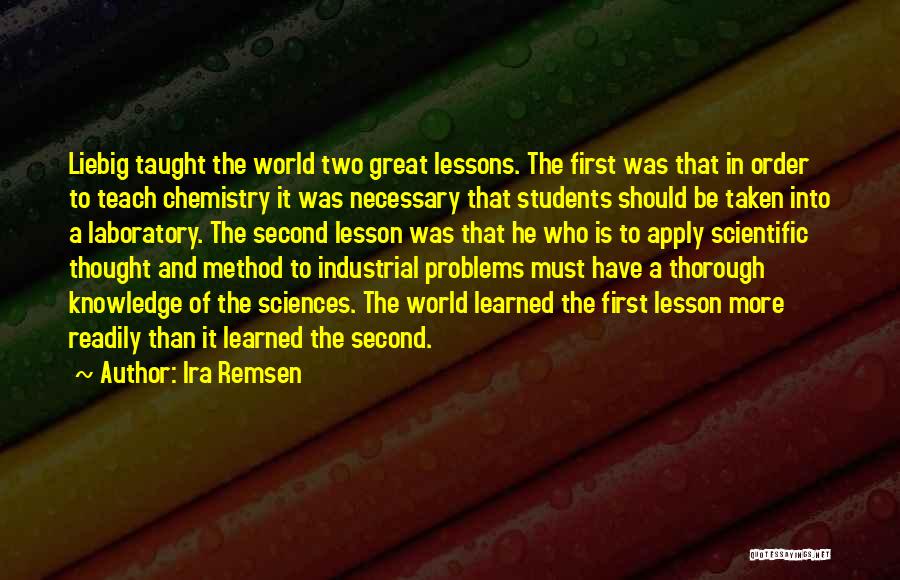 Apply Learning Quotes By Ira Remsen