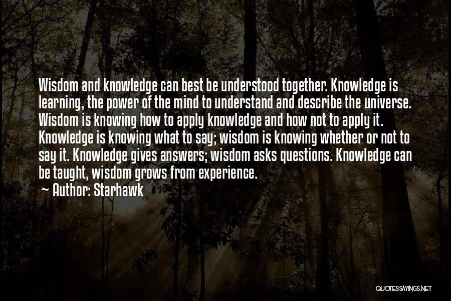 Apply Learning Quotes By Starhawk